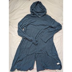 19. LOGO by Lori Goldstein Knit Long-sleeve Hoodie Coverup Casual Sz L